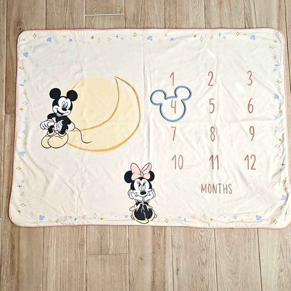Disney Milestones Blanket - Great Used Condition - Very Clean, 30 x 40. - Picture 2 of 11